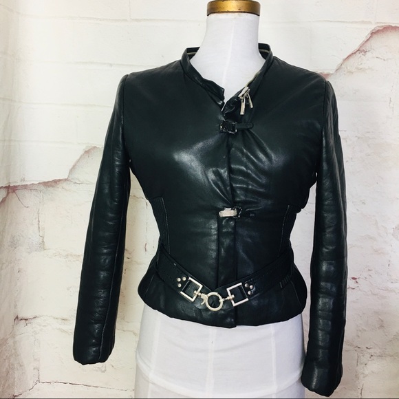 COPY - Blue deep leather puffer S - Picture 7 of 8